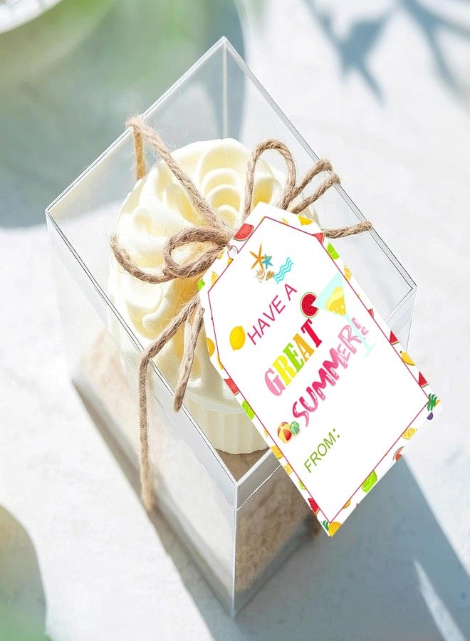 wootile Have A Great Summer Gift Tags with String 50 Pack Happy Hello Summer Name from Tags 2 x 3.5 Inch End of School Year Cads Summer Party Gift Tag for Party Decor - Image 5